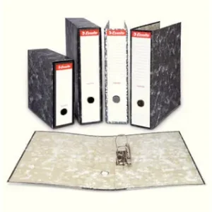 Archivador de Palanca Esselte Folio Carton Jaspeado Negro con Rado Lomo 75 mm Envío Exprés