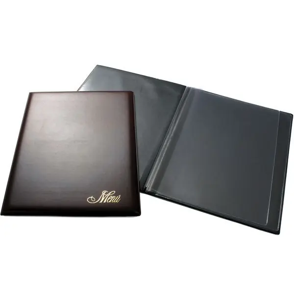 Barato Porta Menus C/2Fundas Trans Fº Marron