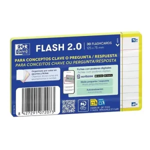 Ficha Revision Flashcards 2. 0 Rayada A7 Oxford Amarillo Paquete 30 ud Liquidación