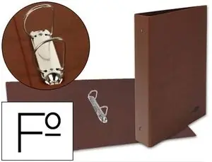 Carpeta 2 Anillas 40 mm Mixtas Fº Liderpapel Carton Cuero Forrado Marca Reconocida