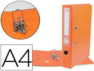 Liquidación Archivador Palanca Liderpapel A4 75 mm Forrado Pvc con Rado Naranja
