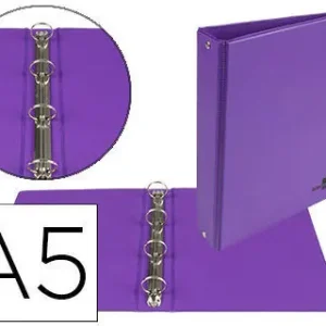 Última Oportunidad Carpeta 4 Anillas 25 mm A5 Liderpapel Carton Forrado Pvc Violeta