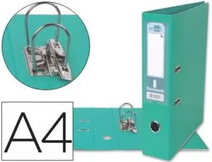 Archivador Palanca Liderpapel A4 75 mm Forrado Pvc con Rado Verde Claro Venta Final
