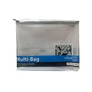 Marca Reconocida Bolsa Multiuso B5 Transparente Cremallera Negro