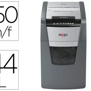 Entrega Rápida Destructora de Documentos Rexel Optimum Autofedd+ 150X Eu Capacidad de Corte 150 Hojas Destruye Grapas y Clips
