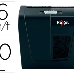 Compra Hoy Destructora de Documentos Rexel Secure X6 Eu Capacidad 6 Hojas Grapas Clips Tarjetas y Cd