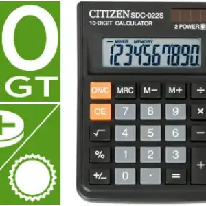 Máxima Calidad Calculadora Citizen Sobremesa Sdc-022 S 10 Digitos