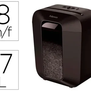 Destructora de Documentos Fellowes Lx-41 Capacidad 8H Seguridad P4 Destruye Grapas Clips y Tarjeta Papelera 17 L Artesanal