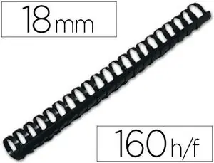 Popular Canutillo Q-Connect Redondo 18 mm Plastico Blanco Capacidad 160 Hojas Caja de 50 Unidades