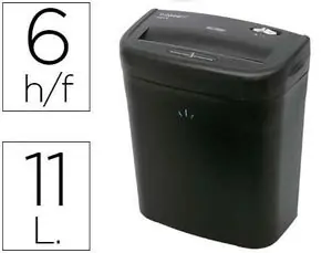 Precio Económico Destructora de Documentos Q-Connect Kf17970 Capacidad de Corte 6 H Destruye Grapas Clips y Tarjetas