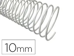 Alta Calidad Espiral Metalico Q-Connect Blanco 64 5:1 10 mm 1Mm Caja de 200 Unidades