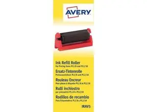 Alta Calidad Rodillo Entintador Avery para Etiquetadora Pl1/8 y Pl2/18 Color Negro Caja de 5 Unidades