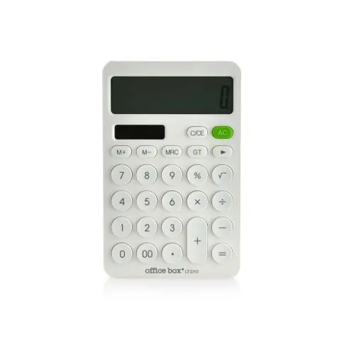 Barato Calculadora Sobremesa Office Box Dual Power 12 Digitos Blanco