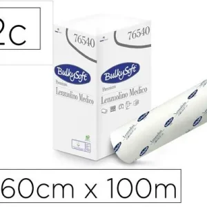 Papel para Camilla Ofyhostel Bulkysoft Liso 2 Capas Rollo 0,60 cm X 100 Mt Novedad