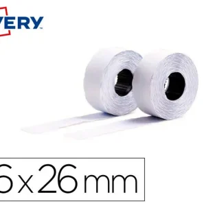 Certificado Etiqueta Avery Ondulada Adhesivo Permanente 26X16 mm Blanca para Etiquetadora Pl2/18 Caja de 10 Rollos de