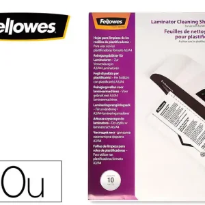 Hoja de Limpieza Fellowes para Plastificadoras Pack de 10 Unidades Directo De Fábrica