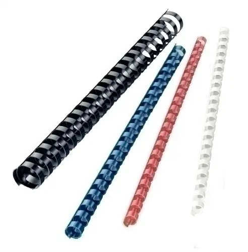 Nuevo Modelo Canutillo Plastico 21 Anillas Paso Us Rojo 10 mm Caja de 200