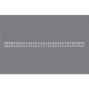 Económico Espiral Wire Gbc N 4 6,3 mm Paso 3:1 Capacidad 55 Hojas Color Blanco Caja de 100 Unidades