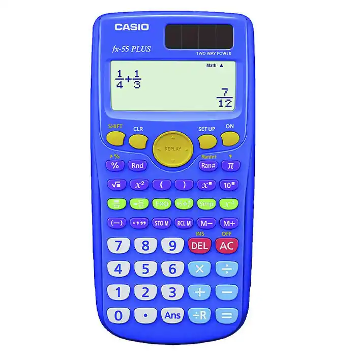 Última Versión Calculadora Científica Casio Fx-55 Plus Azul