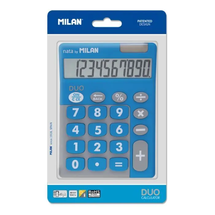 Imprescindible (Must-Have) Blister Calculadora 10 Digitos Milan Duo Azul