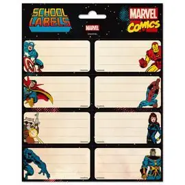 Imprescindible (Must-Have) Blister 16 Etiquetas Adhesivas Escolares Marvel Comics Avengers