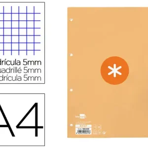 Tendencia Recambio 5X5 mm A4 80 Hojas 90 Gr Antartik 4 Taladros 1 Banda con Marco Color Amarillo