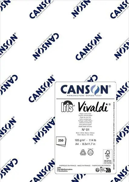 Cartulina Canson A4 Blanco 185 Gr Paquete 250 ud Precio De Fábrica
