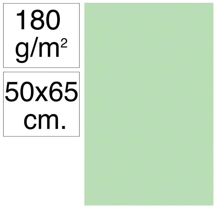 Tendencia Cartulina Campus 500 X 650 mm. 180G. Verde Manzana