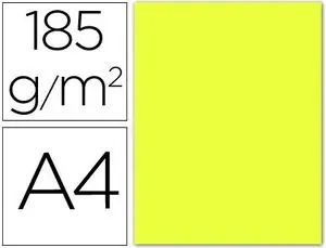 Cartulina Canson A4 Amarillo Limon 185 Gr Paq 50 ud Súper Precio