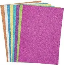 Máxima Calidad Blister 3 Cartulinas Purpurina A4 330 Gr Rojo