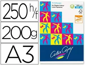 Últimas Unidades Papel Color Copy A3 200 Gr Paquete 250 Hojas