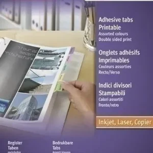 Stock Limitado Etiquetas Adhesivas Impresora Avery A4 Indices Colores Surtidos Inkjet/laser Caja 4H 33X13 mm 96 uds. (05412501)