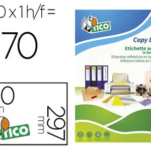 Artesanal Etiqueta Adhesiva Tico Rojo Fluor Permanente Certificado Fsc Laser/inkjet/fotocopia 210X297 mm Caja de 70