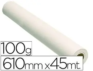 Última Oportunidad Papel Reprografia Grafic 100 Grs. Para Plotter -Papel Estucado Blanco Mate 610X45 Mts. 1440 Dpi