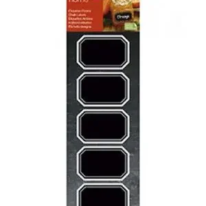 Etiquetas Negras Pizarra Octagono 65X41 Blister 10 ud Oferta De Temporada