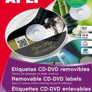 Blister 50 Etiquetas Adhesivas Cd 114 mm Apli Compra Hoy
