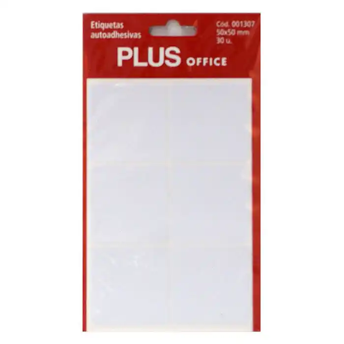 Alta Calidad Etiquetas Autoadhesivas Plus Office 50Mmx50Mm 30 Etiquetas 5 Hojas