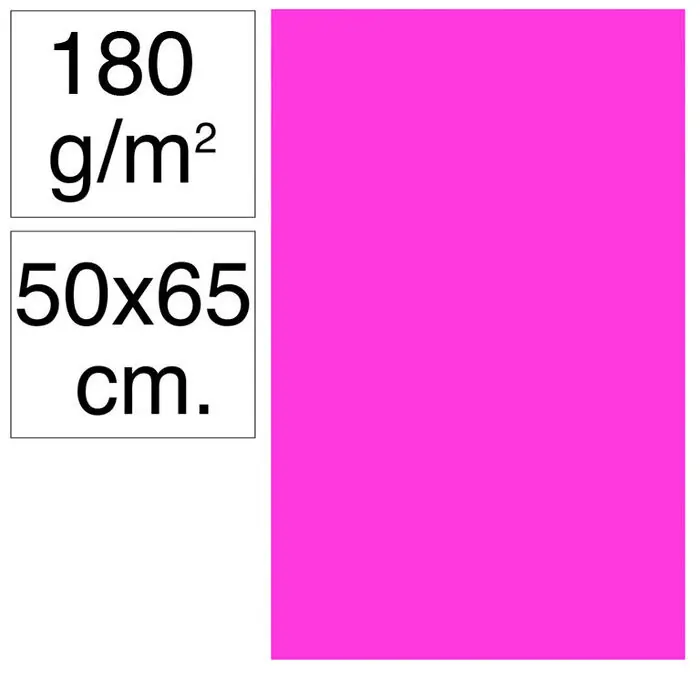 Cartulina Campus 500 X 650 mm. 180G. Fucsia Bestseller