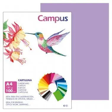 Cartulina Campus A4 Violeta 180 Gr Paquete 100 ud Precio Rebajado
