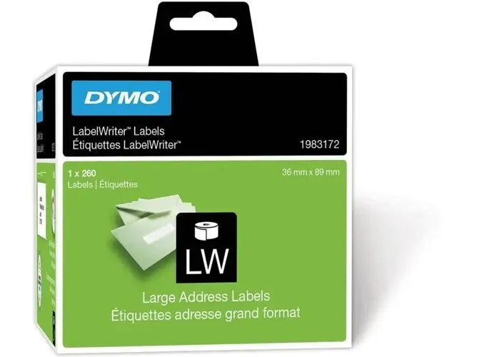 Dymo Etiquetas Dirección Lw 89X36Mm 1 Rollo de 260 Etiquetas Papel Blanco 1983172 De Moda