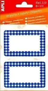 Tendencia Etiquetas Cenefa Azul Blister 6 ud