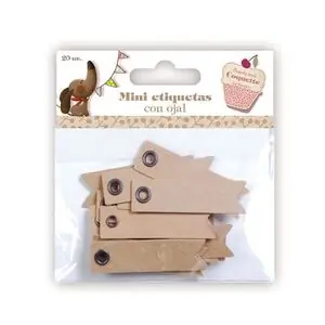 Envío Exprés Conjunto 20 Mini Etiquetas Ojal Candy & Coquette