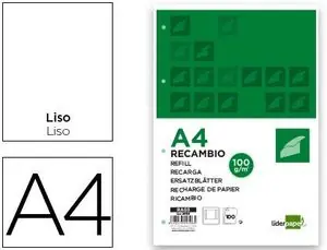 Recambio Liderpapel A4 Liso 100 Hj 100 Gr 4T Oferta Limitada