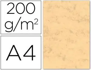 Cartulina Marmoleada A4 200 Gr Ocre Paq 100 ud Últimas Unidades