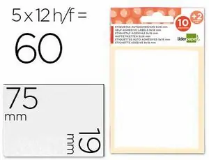 Etiquetas Liderpapel Sobre 10 Hj + 2 No Te Lo Pierdas