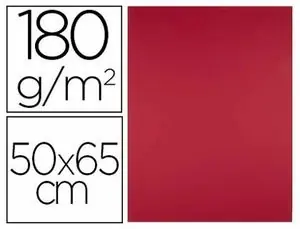 Cartulina Liderpapel 50X65 cm Rojo Paq 25 ud Entrega Rápida