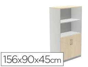 Armario Rocada con Dos Estantes y Dos Puertas Inferiores Serie Store 156X90X45 cm Acabado Ab02 No Te Lo Pierdas