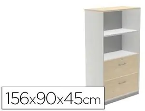 Súper Precio Armario Rocada con Dos Estantes y Dos Cajones Inferiores Serie Store 156X90X45 cm Acabado Ab01