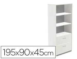Garantía Incluida Armario Rocada con Tres Estantes y Dos Cajones Inferiores Serie Store 195X90X45 cm Acabado Aw04