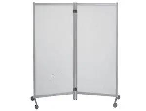 Mampara Separadora de Poliprop Ileno Translucido con Ruedas 2 Hojas Envío Inmediato